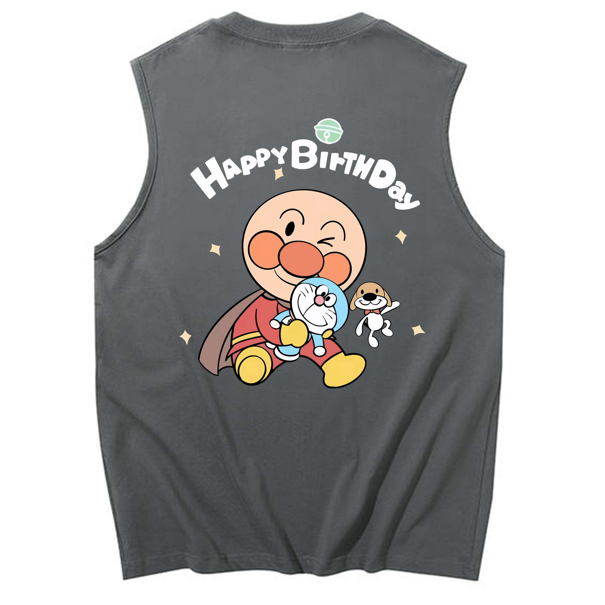 （画像用） アンパンマン Anpanman コットン100％タンクトップ（背面プリント）